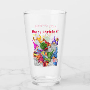 Verre Fête de Noël Gnome Glass