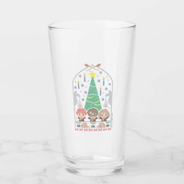 Verre Fête de Noël HOGWARTS™ Cross-Stitch (Devant)