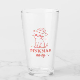 Verre Fête de Noël rose esthétique rose fille chat