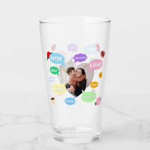 Verre Fête des Mères Nuages de mots photo Meilleure Mama