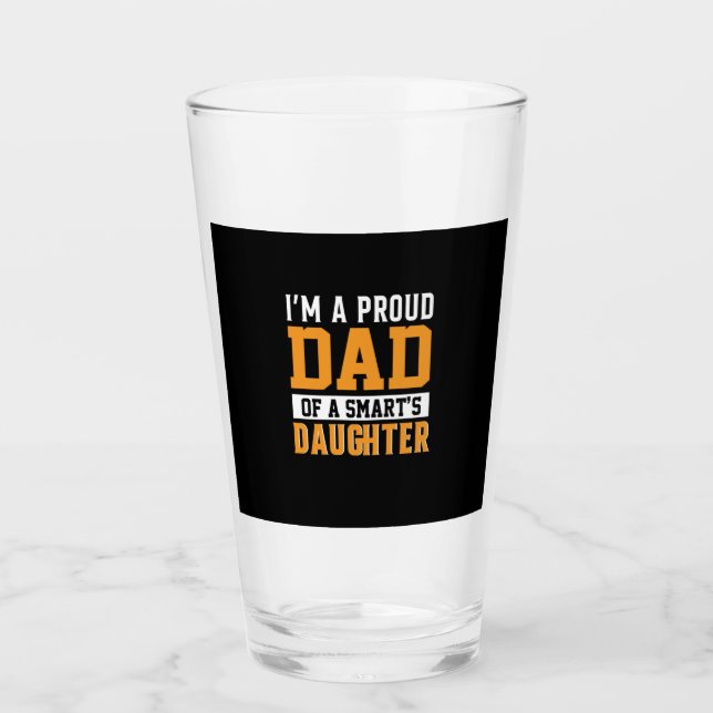 Verre Fête des pères Papa D'Une Fille Intelligente (Devant)