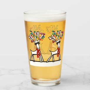Verre Fête des rennes de Noël