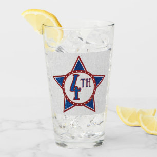 Verre Fête du 14 juillet scintillante