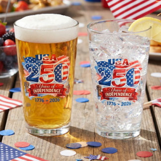 Verre Fête du 4 juillet pour 250 ans d'indépendance