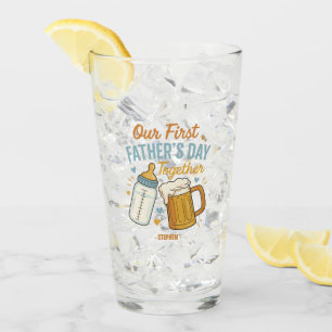 Verre Fête du Premier Père ensemble - Bière et Bouteille