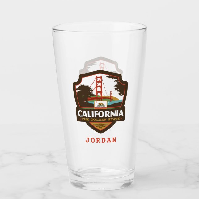 Verre Fierté de l'État | Californie (Devant)