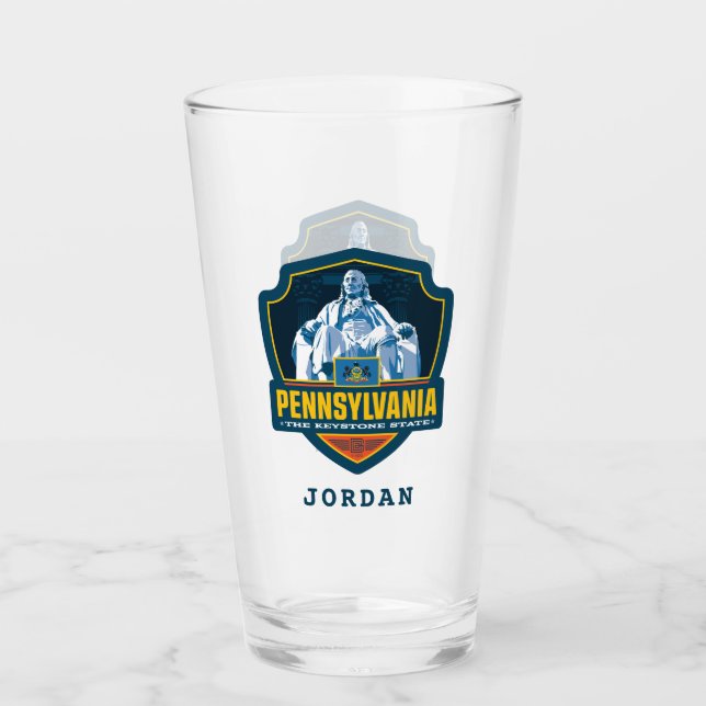 Verre Fierté de l'État | Pennsylvanie (Devant)