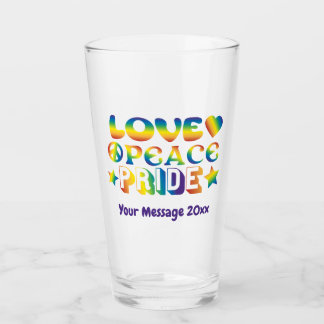 Verre Fierté de paix d'amour