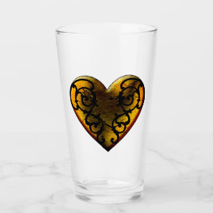 Verre Filigree Goth Gold Heart Heart