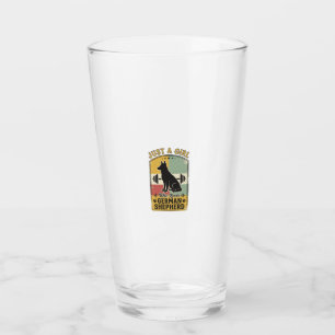 Verre Fille Berger Allemand Chemise Rétro Amoureux de Ch