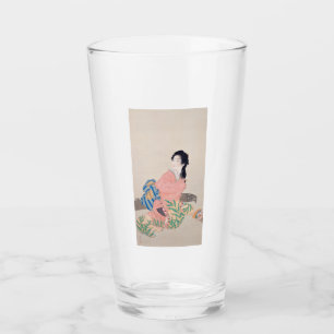 Verre Fille Miyuki (élégante dame japonaise, art asiatiq