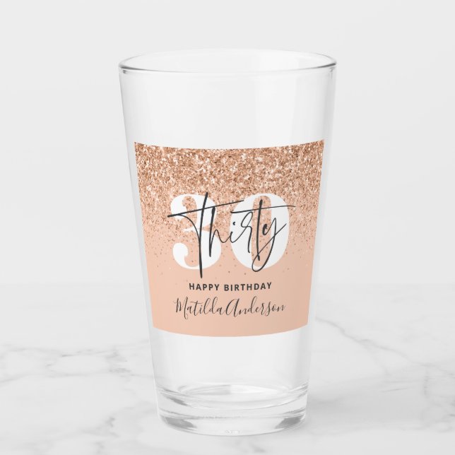 Verre Fille parties scintillant scintillante moderne 30e (Devant)