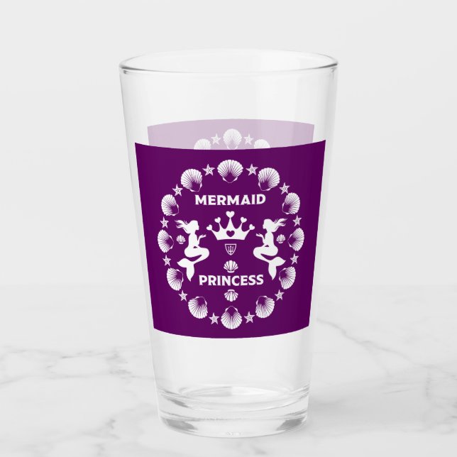 Verre Fille Sirène Princesse (Devant)