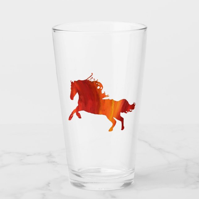 Verre Fire horse Sticker (Devant)