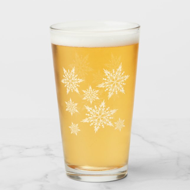 Verre Flèches blanches de Noël (Devant (rempli))