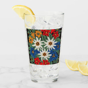 Verre Fleur alpine suisse Edelweiss