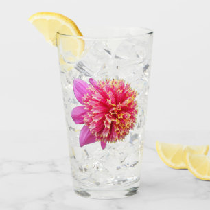 Verre Fleur d'anémone rose Dahlia