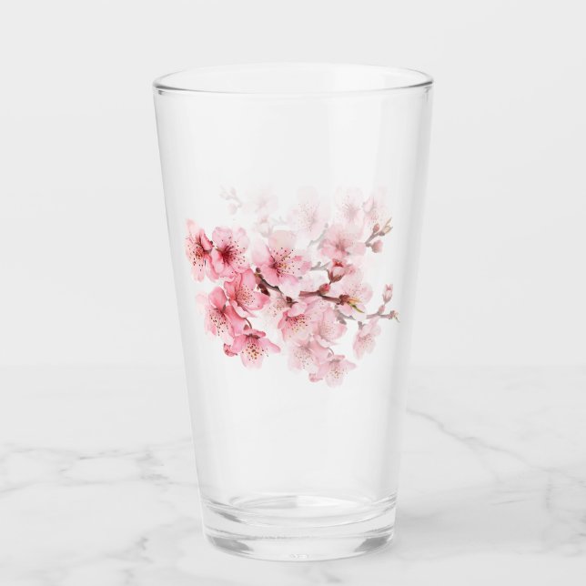 Verre Fleur de cerisier rose (Devant)