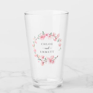 Verre Fleur de cerisier rose rustique