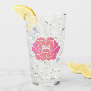 Verre fleur de pivoine