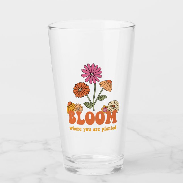 Verre Fleur Où vous êtes planté (Devant)