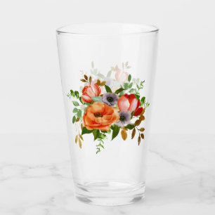 Verre Fleurs aquarelles douces