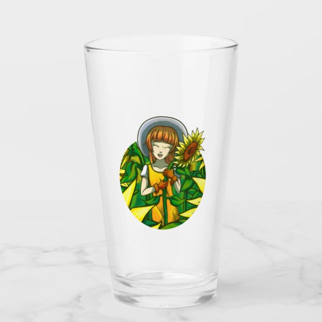 Verre Fleurs de soleil (Devant)