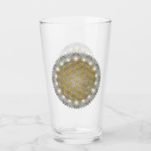 Verre FLEURS DE VIE - Géométrie Sacrée Lumière 1