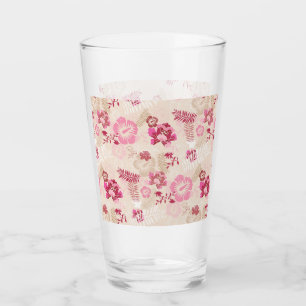 Verre Fleurs modernes roses mignonnes motif Haut basket