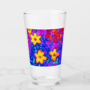 Verre fleurs psychédéliques 4