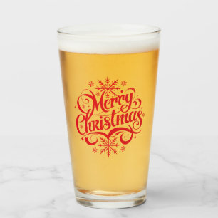 Verre Flocons de Noël