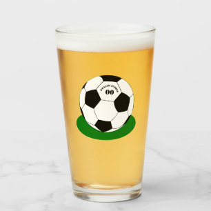 Verre Football party, Soccer Ball avec nom et numéro