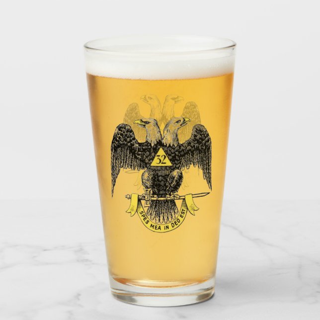 Verre Freemason 32 degrés (Devant (rempli))
