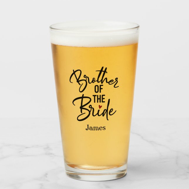 Verre Frère de la mariée personnalisée (Devant (rempli))