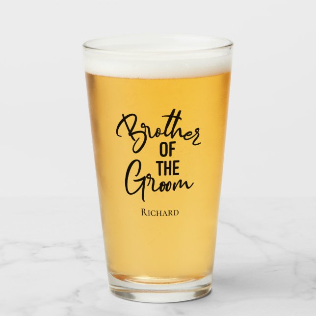 Verre Frère de la mariée personnalisée (Devant (rempli))