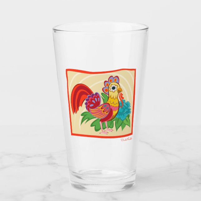 Verre Frida Kahlo Chicken Graphic (Devant)