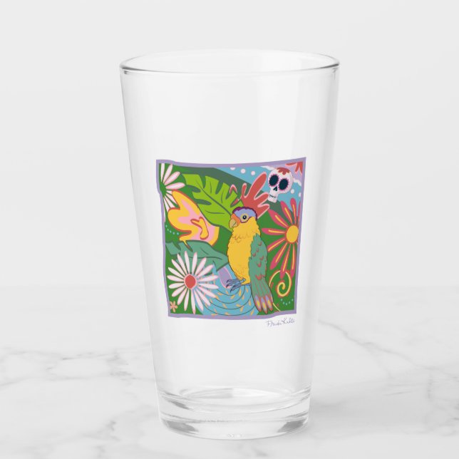 Verre Frida Kahlo Parrot Graphic (Devant)