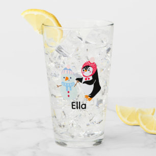 Verre Frosty le bonhomme de neige et le pingouin