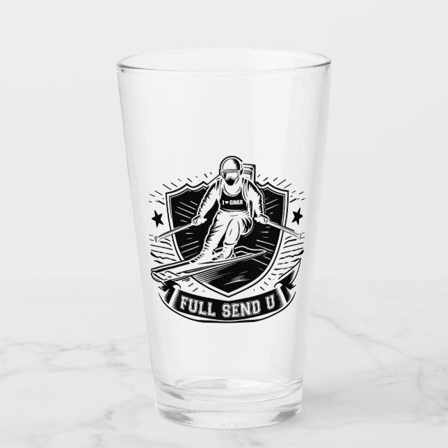 Verre Full Send University Skiing (Devant)