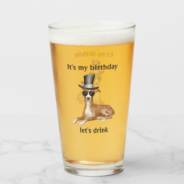 Verre Funky Birthday Chig Glass (Devant (rempli))