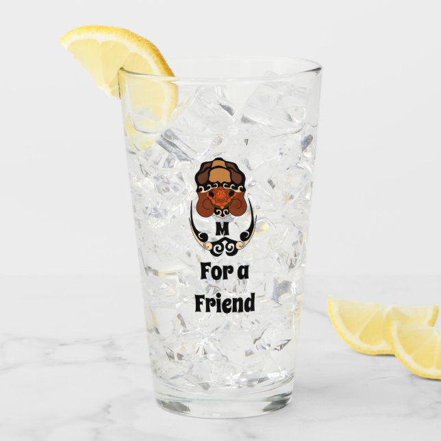 Verre Funky Tortoise Chilling Monogramme (Devant glace)