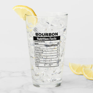 Verre Funny Bourbon Nutrition Facts Glass