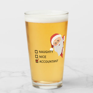Verre Funny Custom Toute profession Bière de Noël