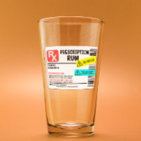 Funny Étiquette d'avertissement de rhum d'ordonnan
