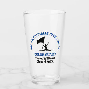 Verre Garde de couleur de lycée bleu personnalisée