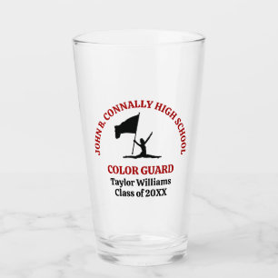 Verre Garde de couleur de lycée rouge personnalisée