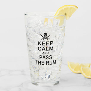 VERRE GARDEZ LE CALME ET PASSEZ LE RUM