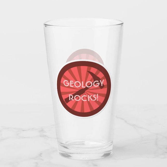 Verre géologie rocks! Logo Rock Hammer (Devant)