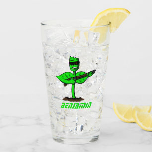 Verre Germinator cyborg plante dessin humoristique