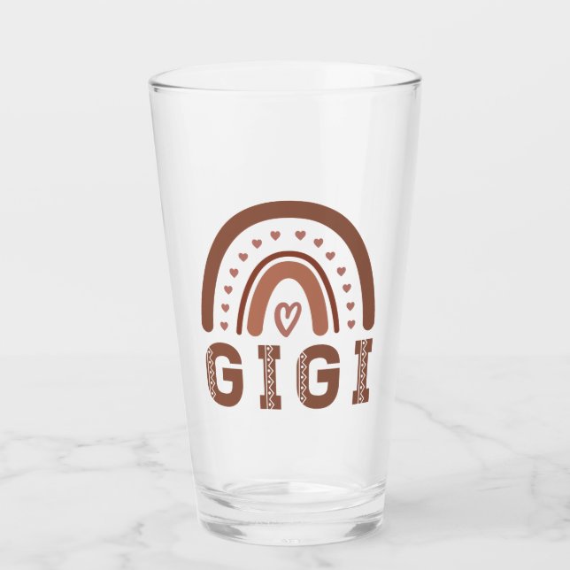 Verre Gigi Boho Arc-en-ciel mignon cadeau Grandma (Devant)